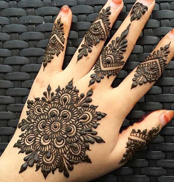 Bank hand simple mehndi design