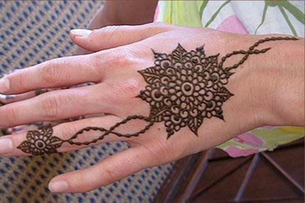 Simple backhand mehndi design