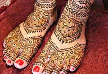 Feet mehandi designs for girls