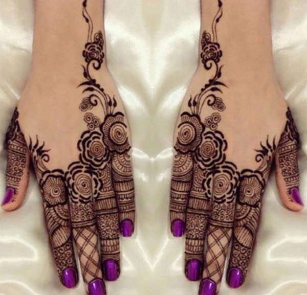 Arabic mehndi design for fingers