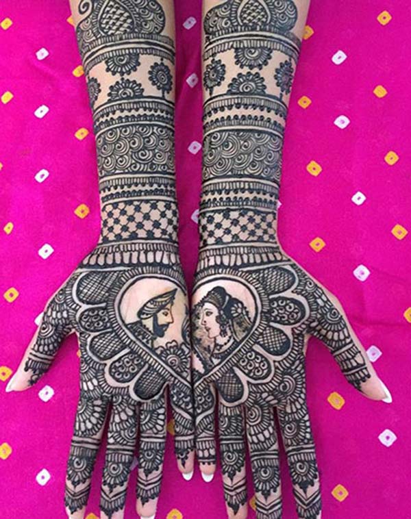 bride and groom mehndi design for bridal