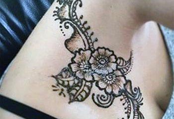 Neck mehandi designs idea for women