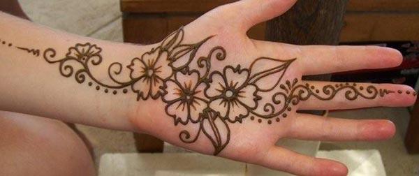 beautiful floral mehndi design for palm-palms