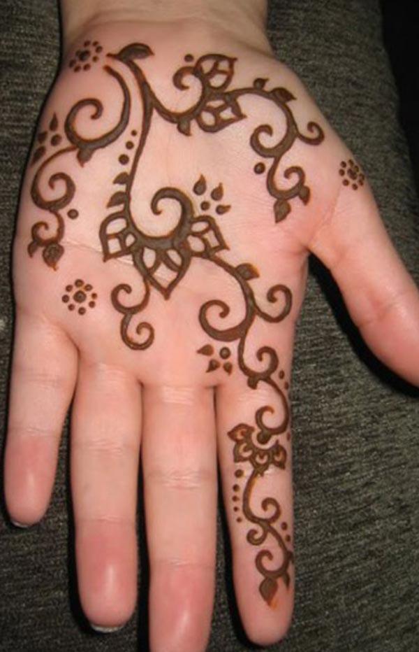 easy mehndi design for palm-palms