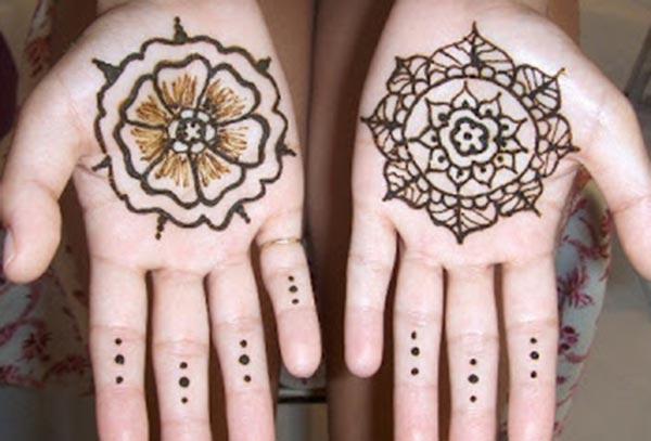 simple and easy mehndi design for palm-palms