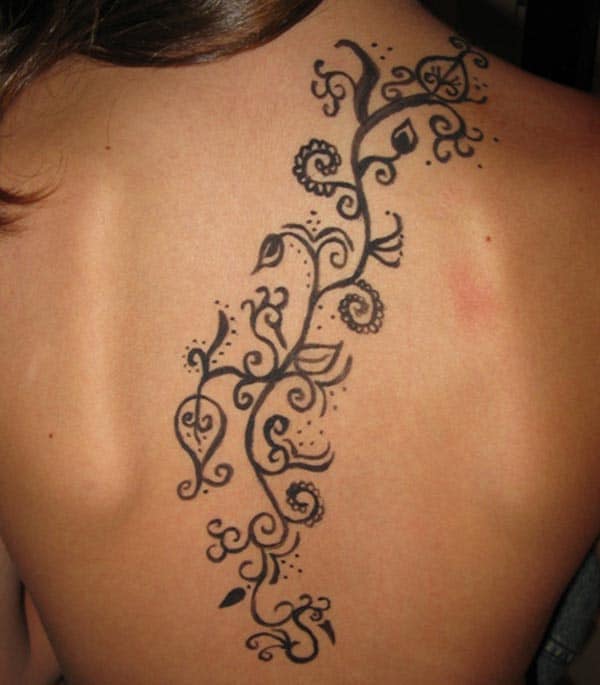 A decorative mehendi design on back for Girls and ladies