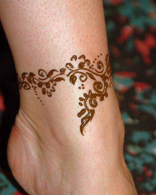 Easy Henna Designs For Beginners Ankle